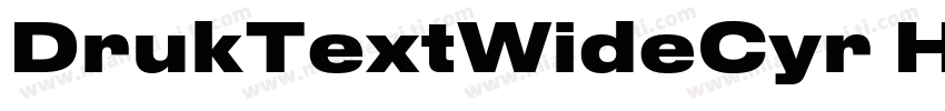 DrukTextWideCyr Heavy字体转换